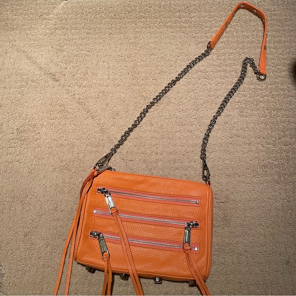 Rebecca Minkoff Mini 5 Zip Cross-body Bag, Orange - Picture 4 of 13